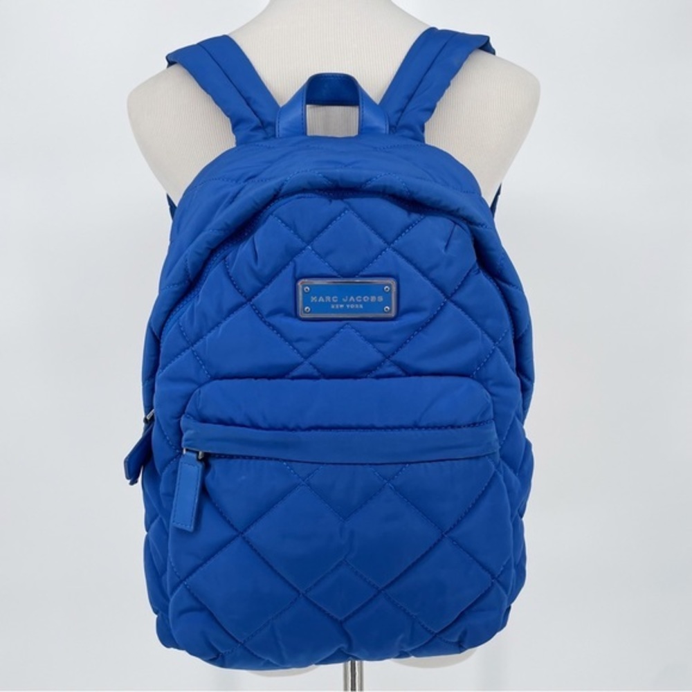 Marc Jacobs Quilted Nylon Backpack Blue Puffer